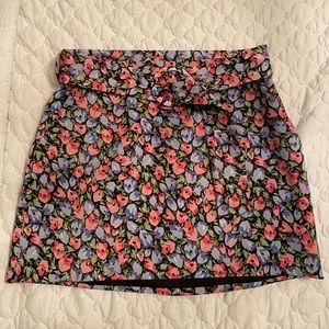 Zara Floral Belted Skort 🌸